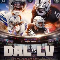 Poster del partido Dallas vs Raiders con RV Tours