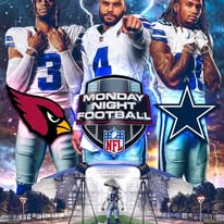 Poster Monday Night Football Cardinals vs Cowboys