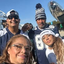 Selfie de aficionados de los Vaqueros de Dallas